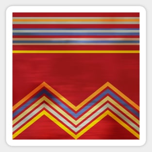 Stripes and Chevrons Ethnic Pattern Sticker